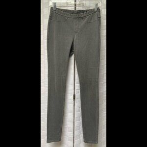 HUE Gray Stretch Cotton Leggings Pants Size S